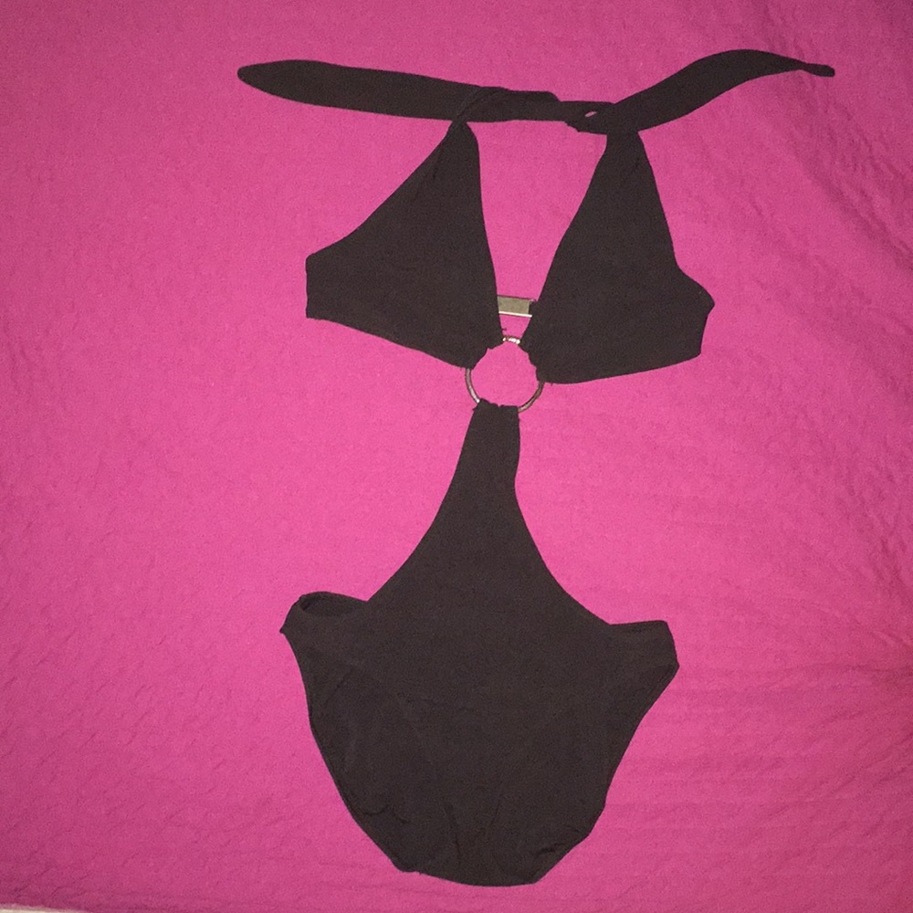 Speedo Platinum For VS Black Cutout One Piece NWOT